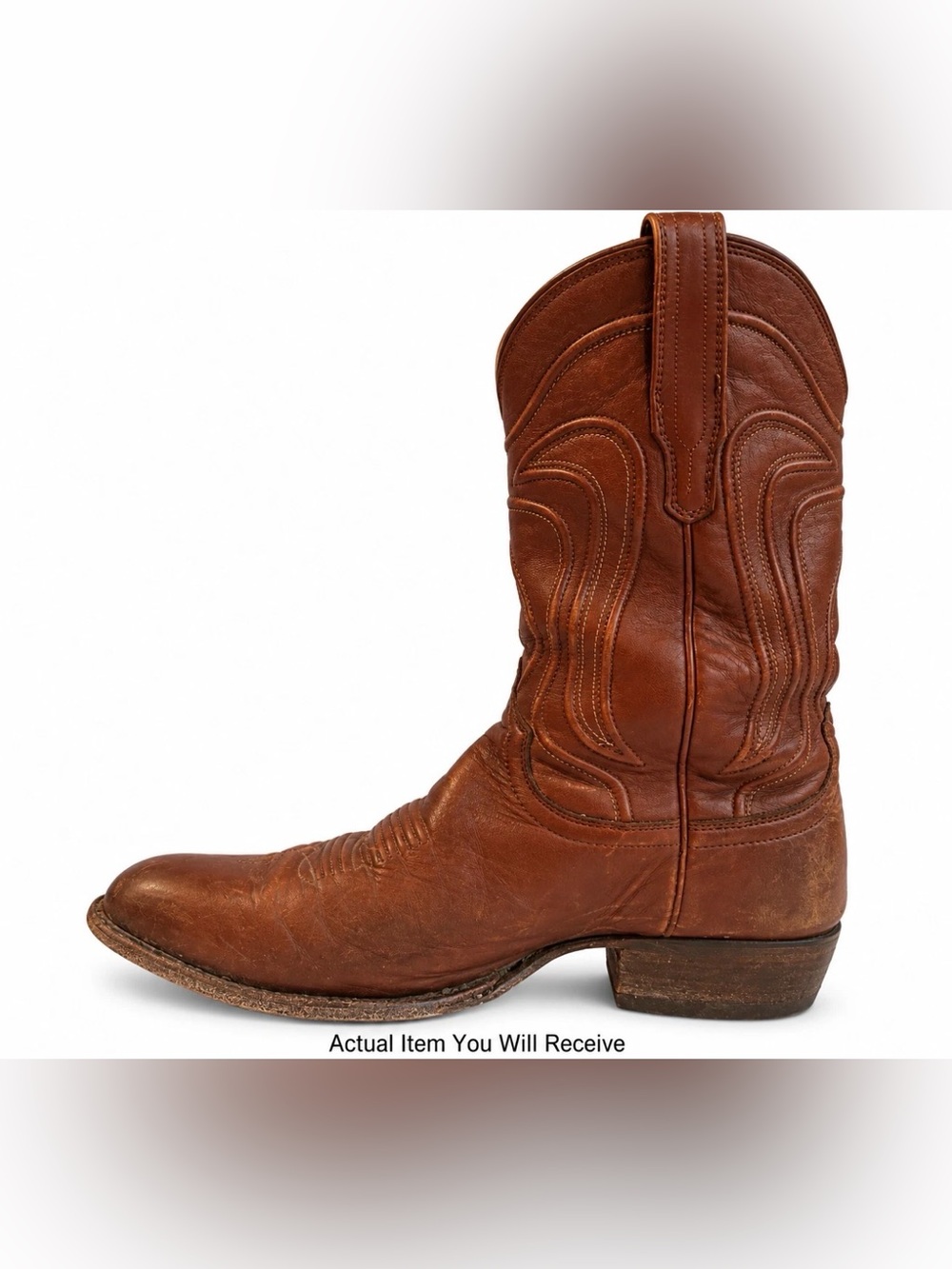 🤠 Tecovas The Cartwright Cowboy Boots Men 10D Scotch Goat Leather Western Brown - Picture 8 of 12